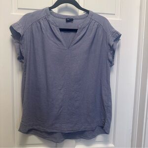 Splendid Light Blue Linen‎ Blend Blouse